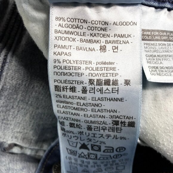 LEVIS 529 Womens Size 32 Dark Wash Mid Rise Distressed Curvy Bootcut Jeans 32x28 - Picture 9 of 16